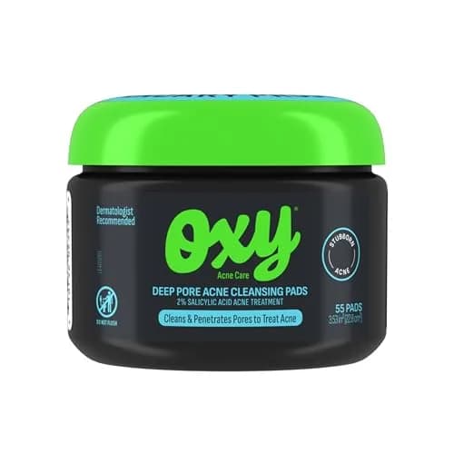 Oxy Deep Pore Acne Cleansing Pads with 2% Salicylic Acid | 55 Count (Pack of 1) thumbnail 1