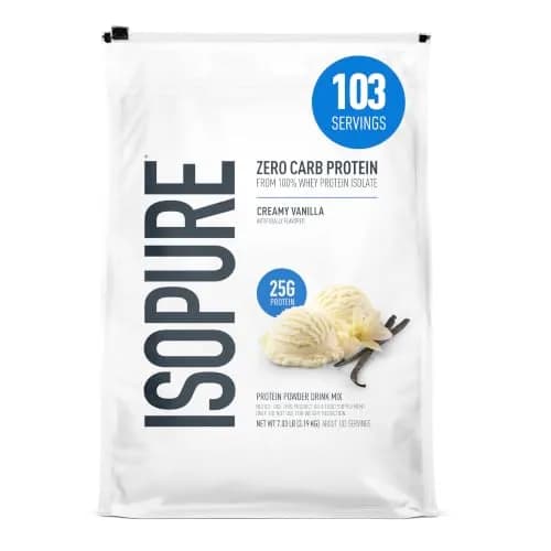 Isopure Zero Carb Whey Isolate Protein Powder, Creamy Vanilla 7.5 LB | High-Quality, Low Carb, Gluten-Free thumbnail 1