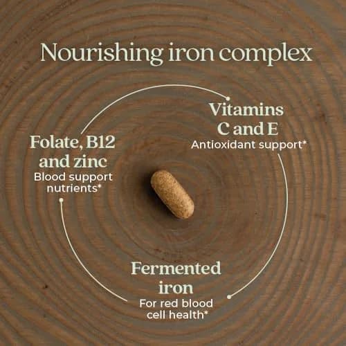 New Chapter Fermented Iron Complex, 60 Count | Whole-Food Fermented Iron for Absorption & Blood Support thumbnail 3