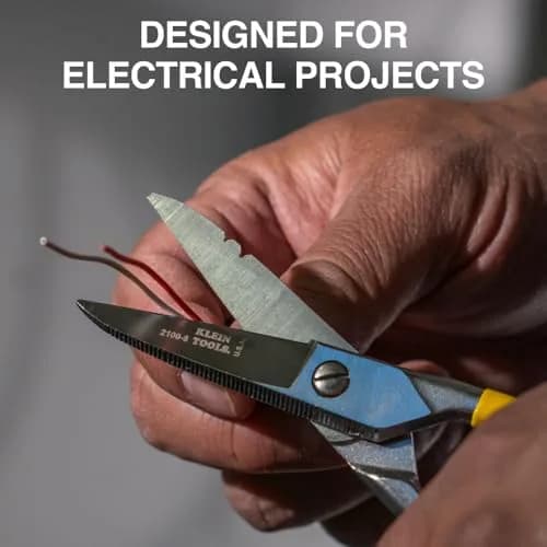 Klein Tools 2100-8 Free-Fall Electrician Snips 6.25-Inch Stainless Steel Heavy-Duty thumbnail 8