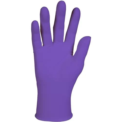 Halyard Health Professional 55082 Purple Nitrile Exam Gloves, 242 mm (9.5") Length, Medium, Box of 100 | Medical Grade Nitrile Gloves for Professionals thumbnail 2