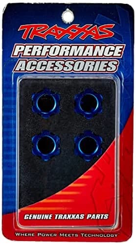Traxxas 5353 Blue-Anodized Aluminum 17mm Splined Wheel Nuts (Set of 4) | RC Vehicle Parts thumbnail 1