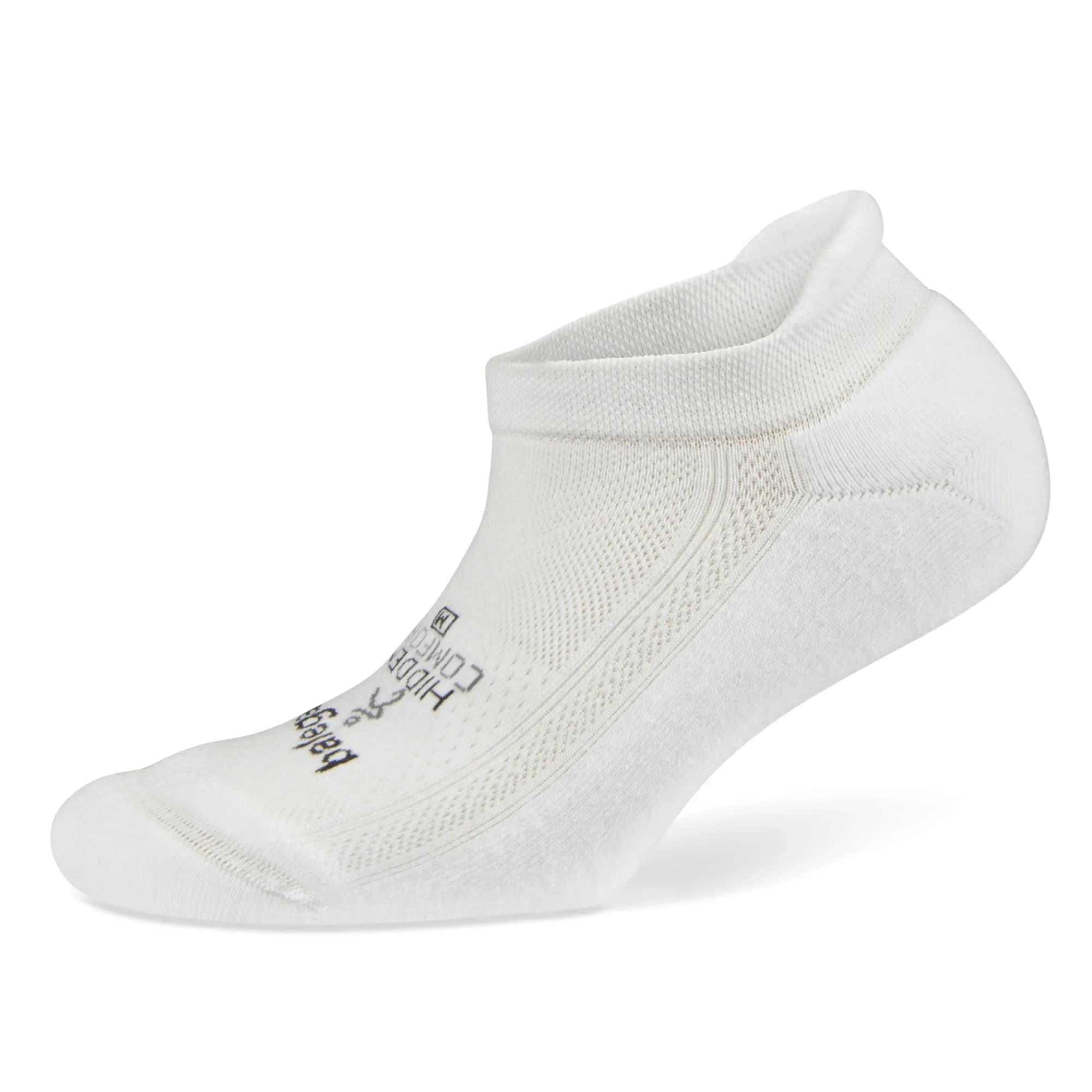 Balega Hidden Comfort No Show Athletic Running Socks White Medium | Moisture-Wicking & Seamless Toe - main product image