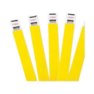 Advantus Tyvek Numbered Wristbands Yellow 100-Pack | Crowd Management Solution thumbnail 3