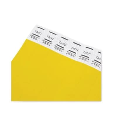 Advantus Tyvek Numbered Wristbands Yellow 100-Pack | Crowd Management Solution thumbnail 7