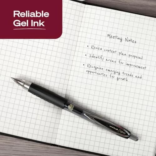 Uni-Ball 207 Gel Pens, 0.5mm Micro Point, Retractable, 12 Pack | Precise, Water-Resistant Ink thumbnail 3