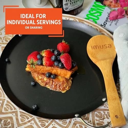 Imusa 11in Carbon Steel Nonstick Round Comal with Metal Handles | Versatile Kitchen Essential thumbnail 9
