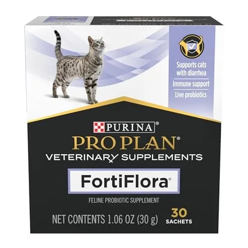 Pro Plan Veterinary Diets FortiFlora Cat Probiotic Powder Supplement 30 Count | Supports Digestive Health & Immune System thumbnail 1