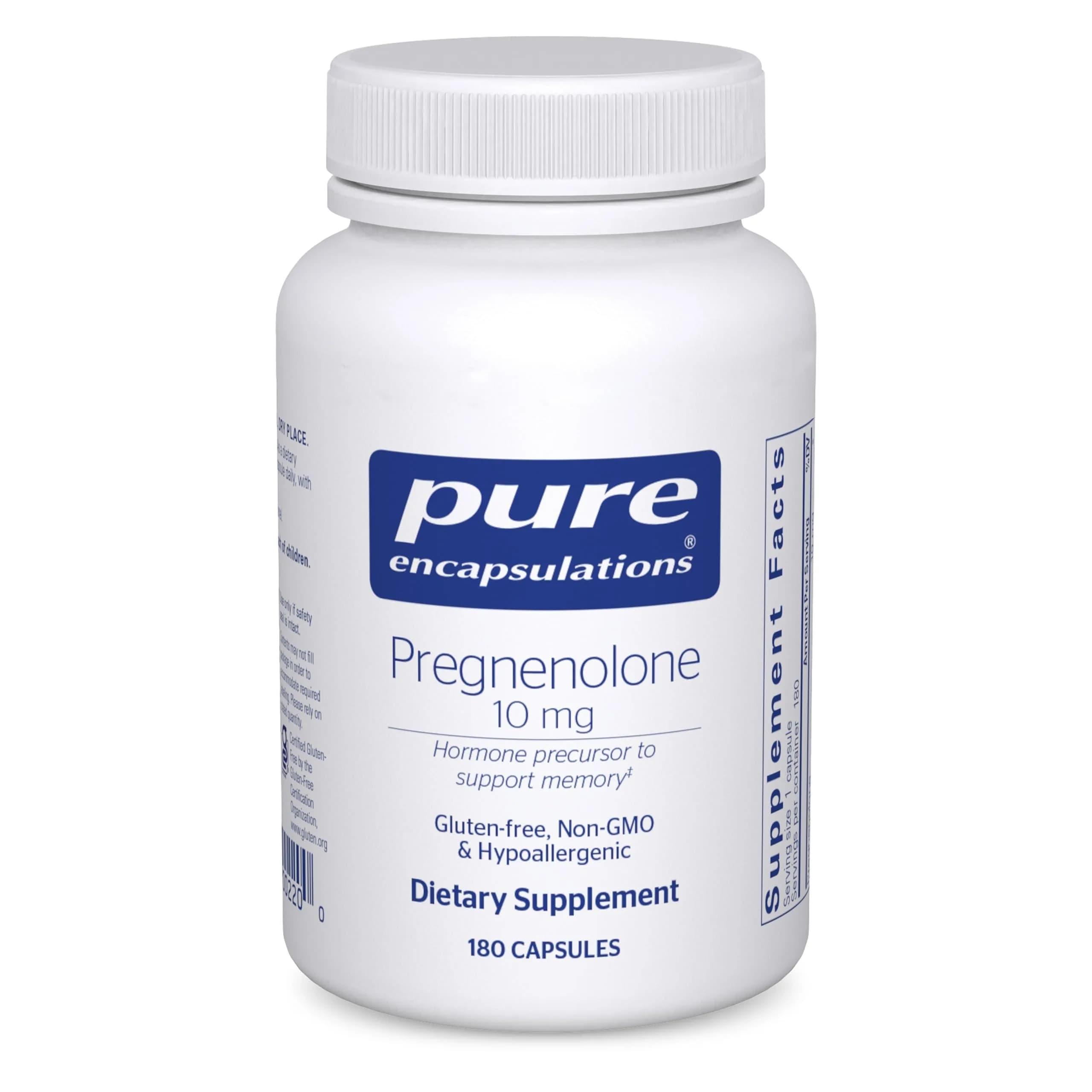 Pure Encapsulations Pregnenolone 10 mg Capsules (180 Count) | Hormone Precursor for Memory & Well-being