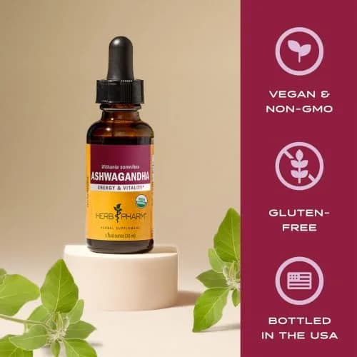 Herb Pharm Organic Ashwagandha Liquid Extract 30ml (1 Fl Oz) | Calming Ayurvedic Adaptogen for Stress Support thumbnail 6