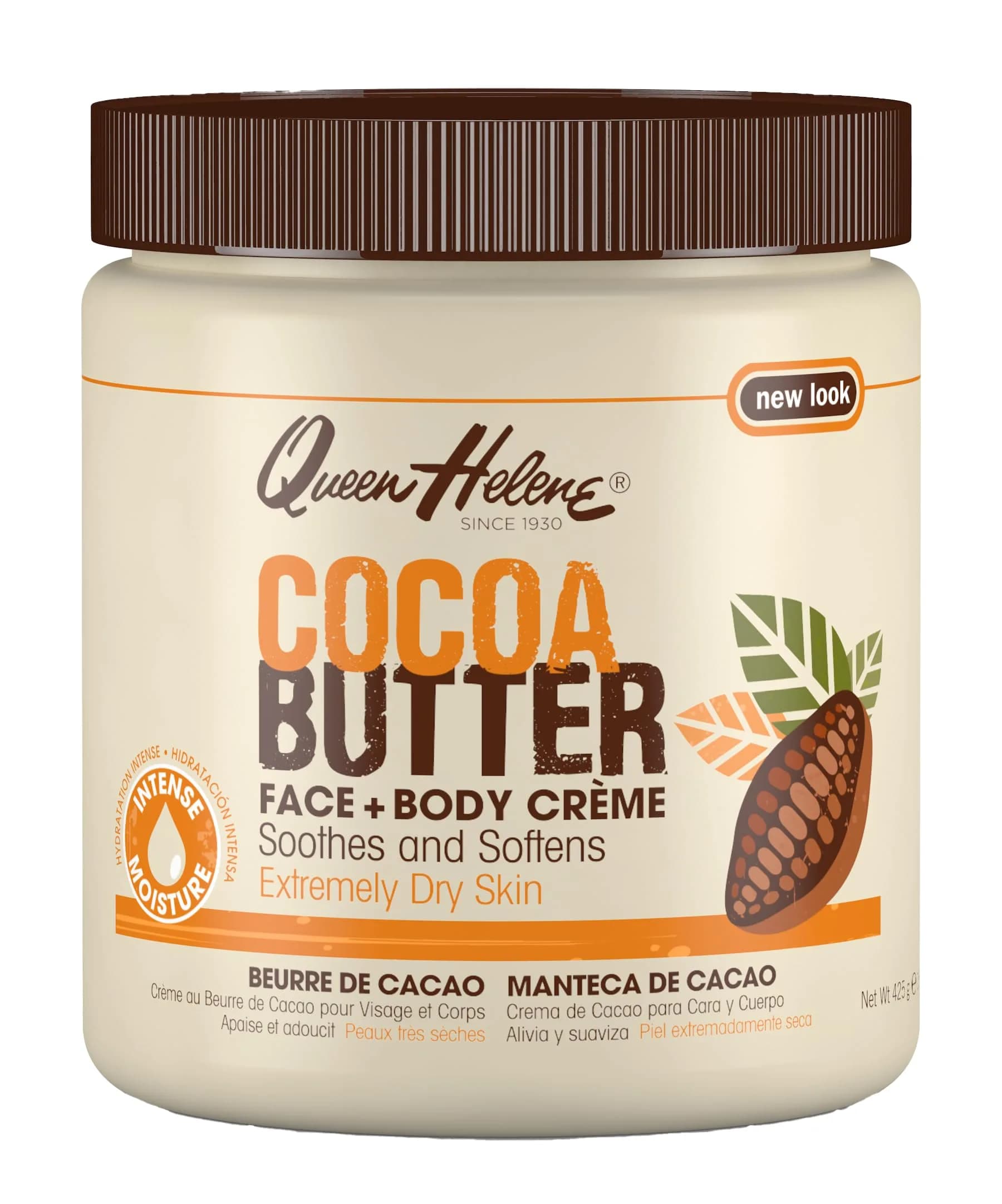Queen Helene Cocoa Butter Face & Body Cream 4.8 oz Jar | Extra Rich Moisturizer for Dry Skin — BROWN