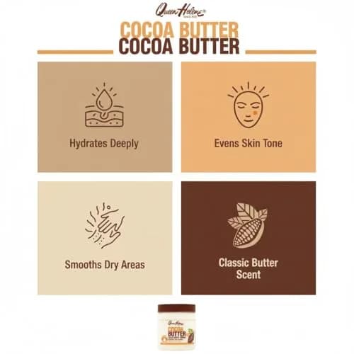 Queen Helene Cocoa Butter Face & Body Cream – Extra Rich Moisturizing Formula for Dry Skin | Softens, Smooths & Restores Radiance | 4.8 oz Jar thumbnail 9