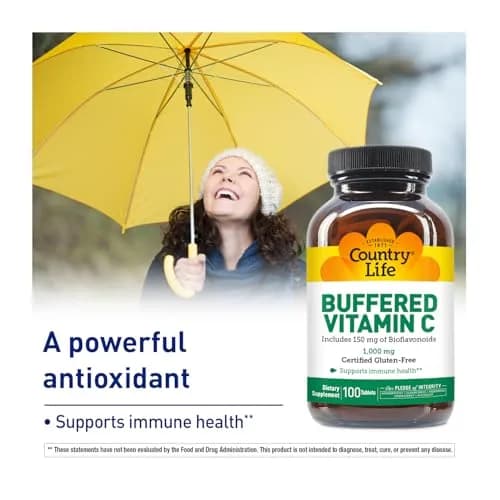 Country Life Buffered Vitamin C 1000 mg with Bioflavonoids | Supports Immune & Gut Health thumbnail 2