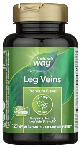 Nature's Way Leg Veins Premium Blend 120 Count (60 Servings) | Supports Healthy Leg Vein Strength with 6-Herb Blend thumbnail 1