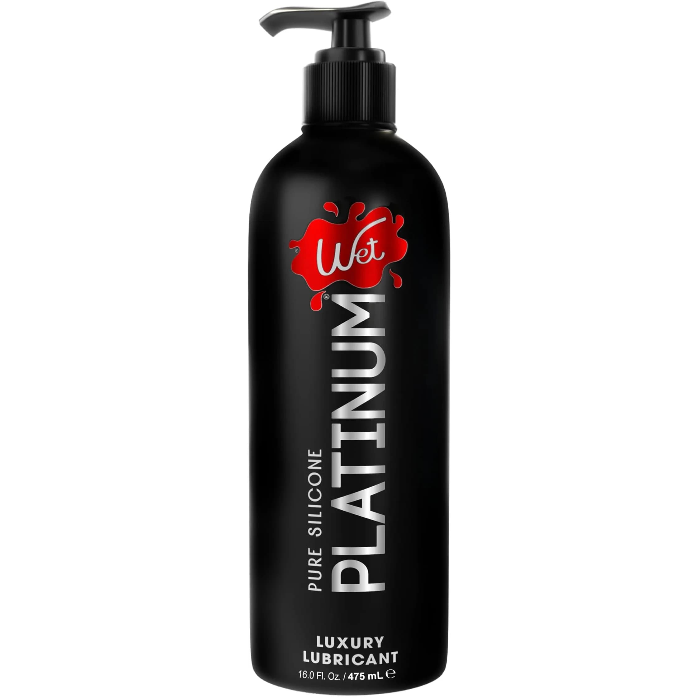 Wet Silver Water-Based Lubricant 266ml (9 fl oz) | Long-Lasting, Original Formula — Black