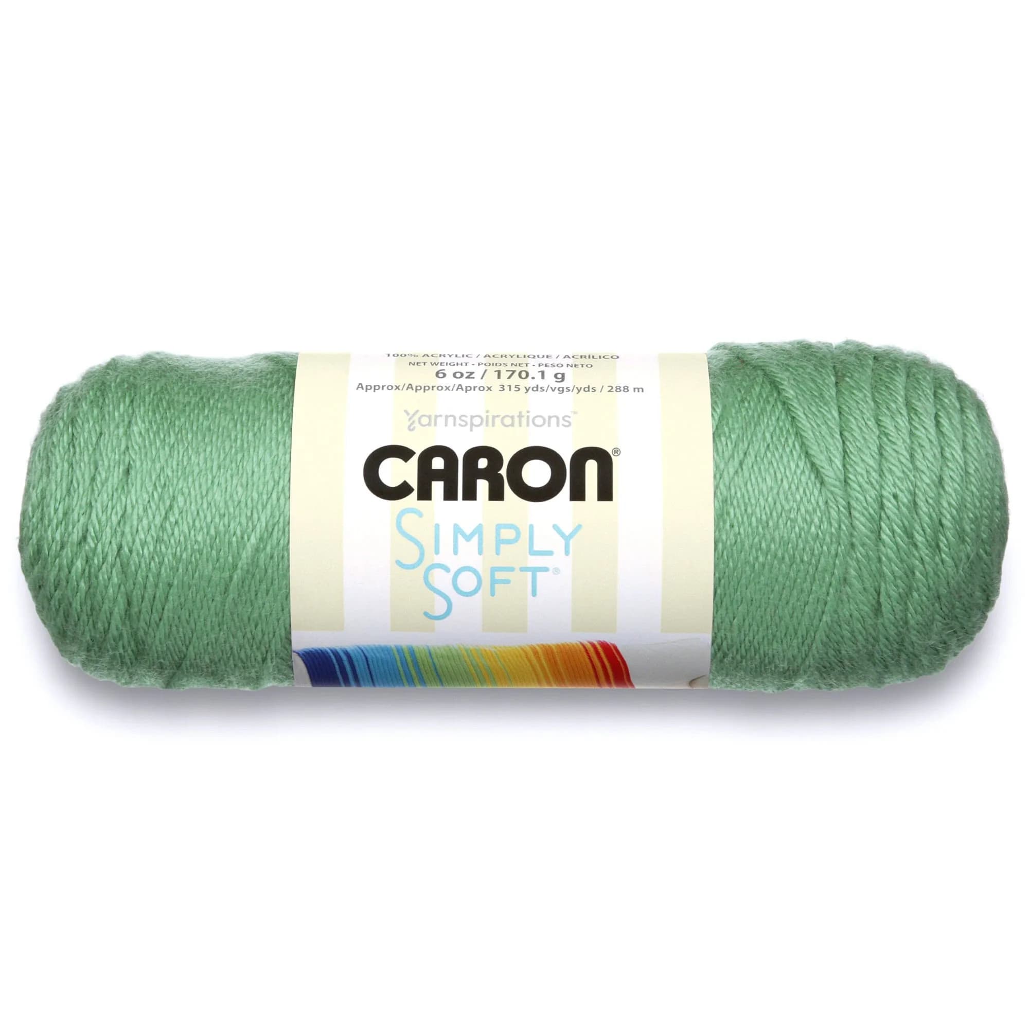Caron Simply Soft Yarn (4) Medium Gauge 6 oz Off White | 100% Acrylic, Machine Wash & Dry — Sage