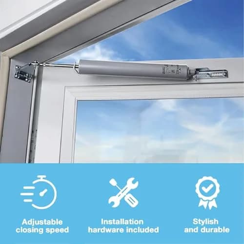 Wright Products Pneumatic Door Closer, Medium | Aluminum for Out-Swinging Doors thumbnail 3