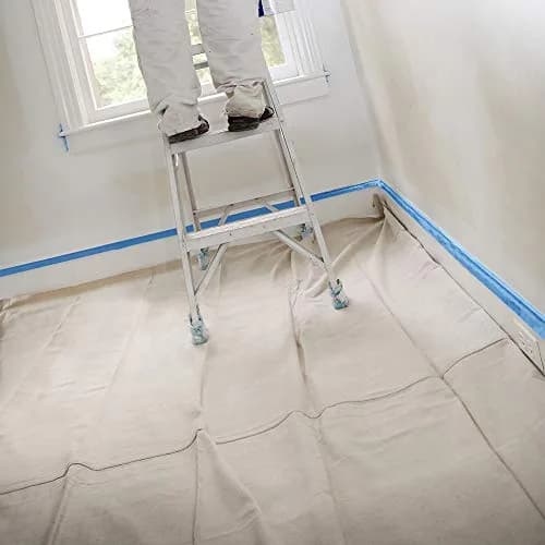Trimaco SuperTuff Drop Cloth 9ft x 12ft Tan | Contractor Grade Canvas for Painting & DIY thumbnail 2