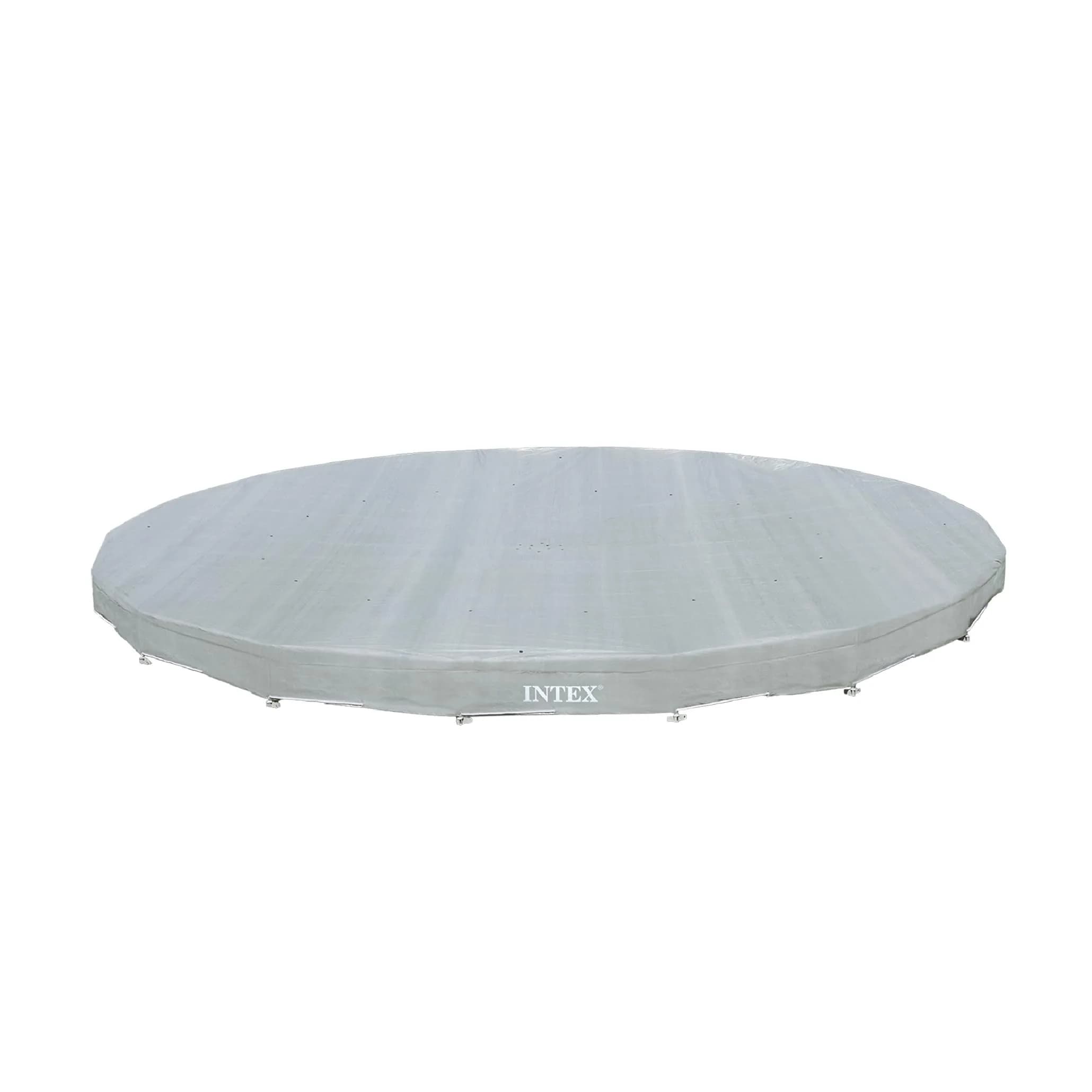 Intex 10ft Round Pool Cover | Blue PVC with Drawstring & Drain Holes — 18 ft