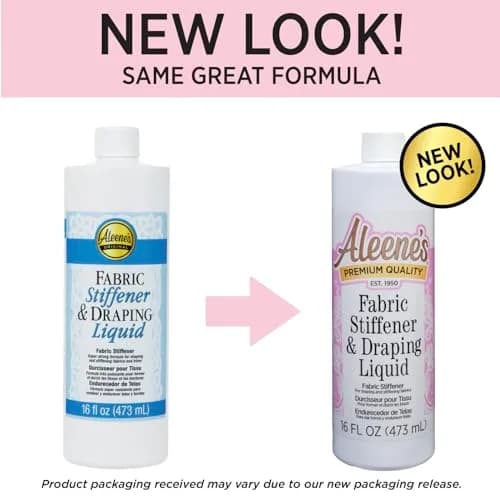 Aleene's Fabric Stiffener and Draping Liquid 473ml (16 Fl Oz) | Nontoxic, Quick Drying Formula for Shaping Fabrics thumbnail 8