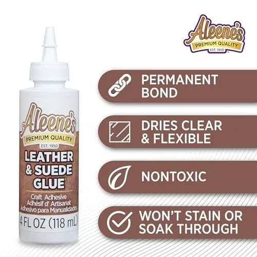 Aleene's Leather & Suede Glue 118ml (4 fl oz) | Fast-Tacking Adhesive for Crafts & Light Repairs thumbnail 3