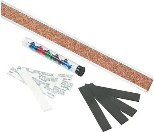 Quartet Bulletin Bar Strip Cork Board 18" x 1" (45.7cm x 2.5cm) | Self-Healing Cork for Office & Classroom thumbnail 4