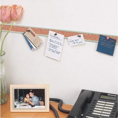 Quartet Bulletin Bar Strip Cork Board 18" x 1" (45.7cm x 2.5cm) | Self-Healing Cork for Office & Classroom thumbnail 3