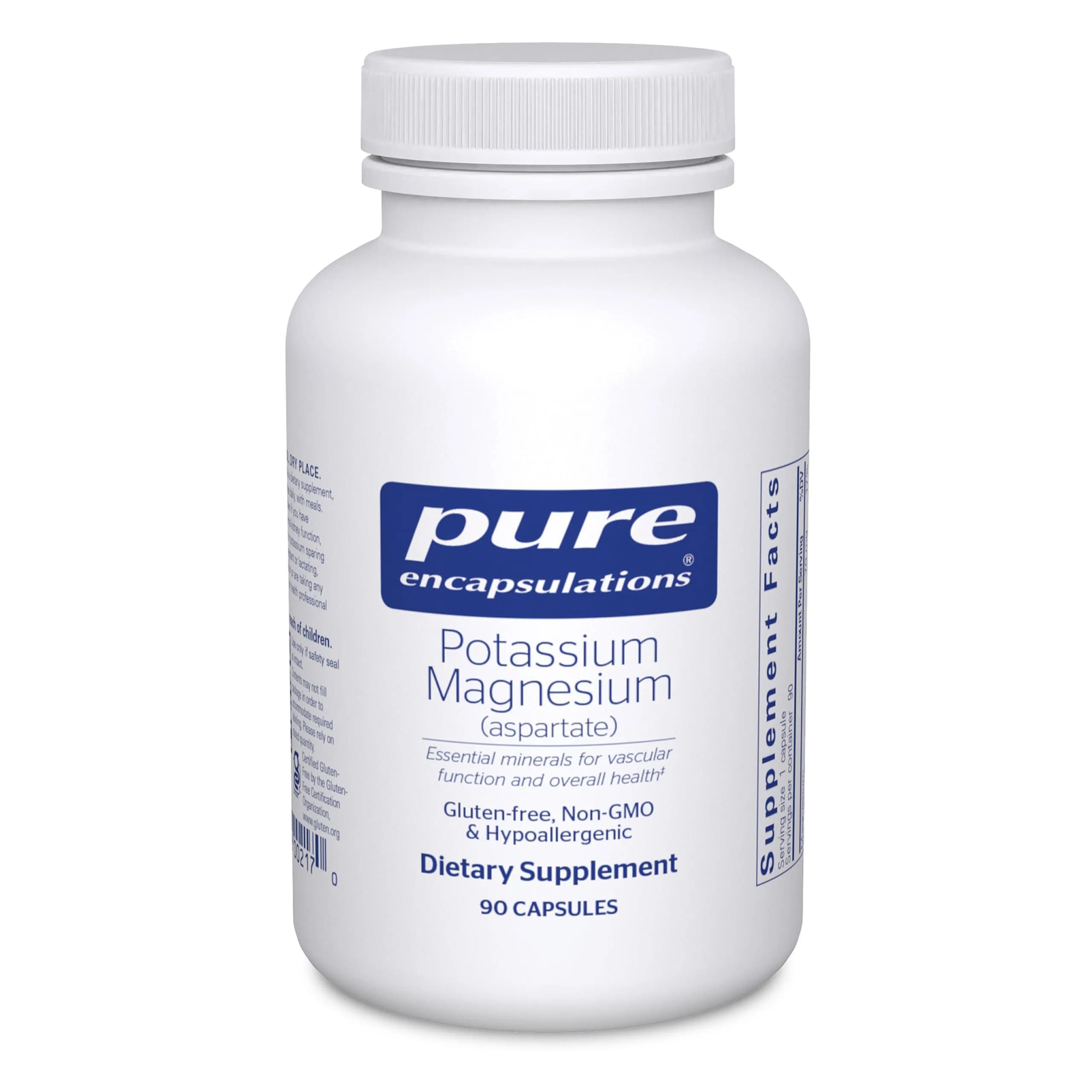 Pure Encapsulations Potassium Magnesium (Aspartate) 90 Capsules | Supports Heart, Nerve & Muscle Function - main product image