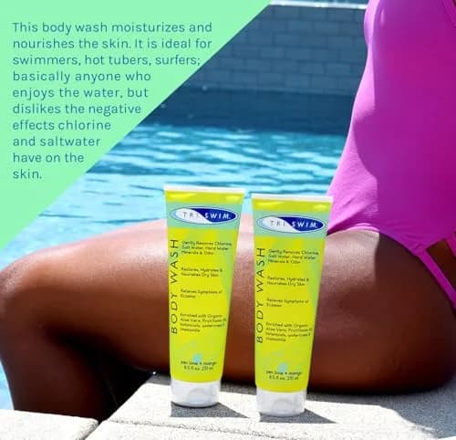 TRISWIM Chlorine Removal Body Wash 251ml (8.5 Fl Oz) | Removes Chlorine, Bromine, Minerals & Saltwater | Hydrates & Restores Skin thumbnail 4