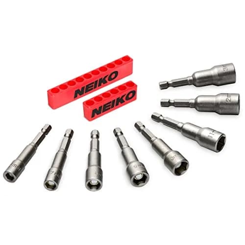 NEIKO 10065A 1/4” Hex Shank Magnetic Impact Nut Driver Set | 8 Piece Metric 6-13 MM | Cr-V Steel thumbnail 1