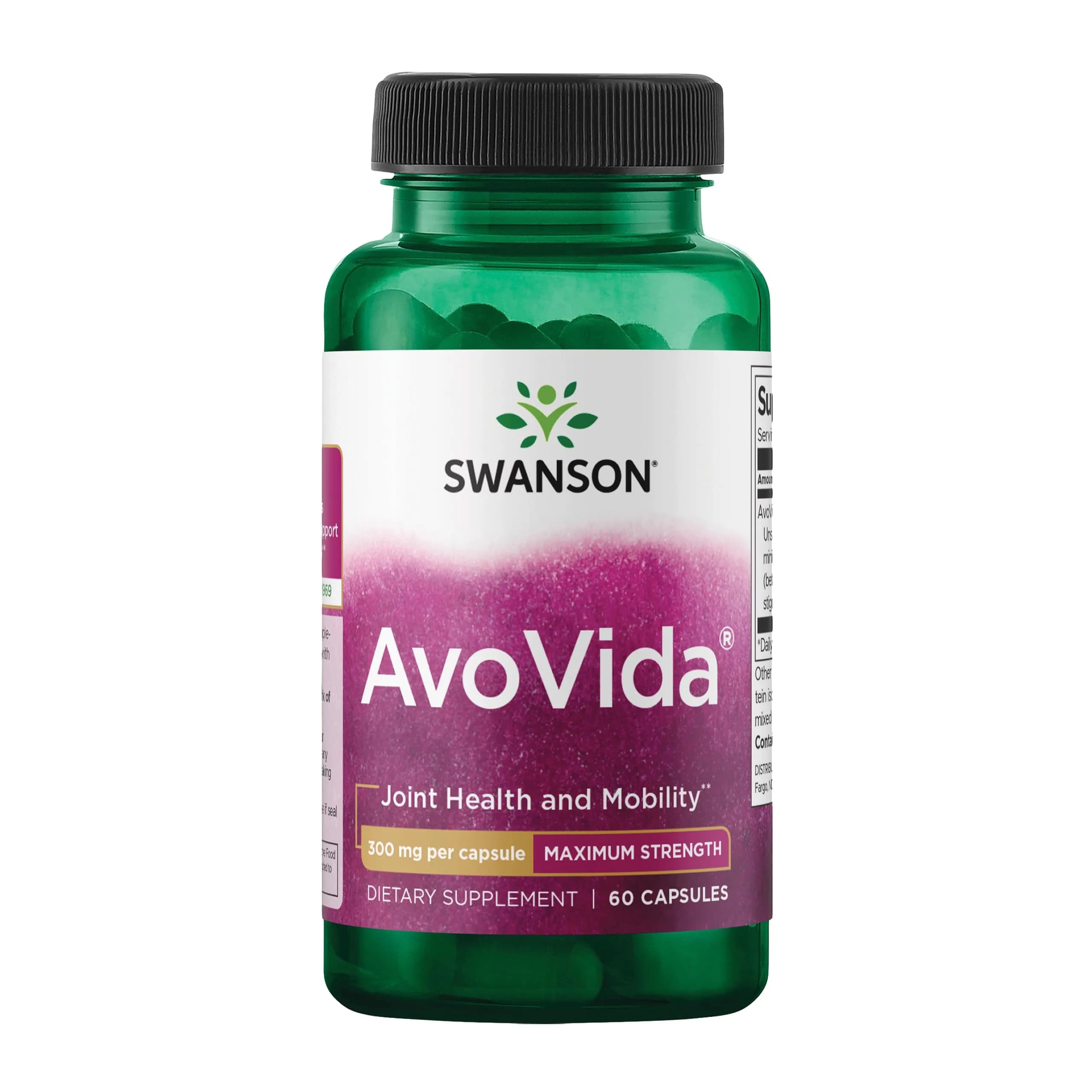 Swanson AvoVida Joint Health Supplement 300 mg 60 Capsules | Supports Joint Tissues, Cartilage, and Mobility — No Color