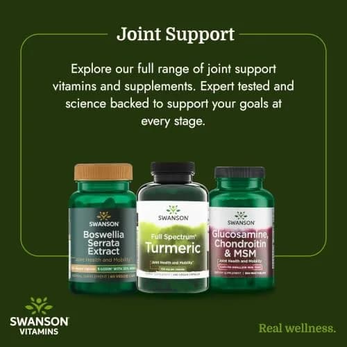 Swanson Full Spectrum Turmeric Curcumin Supplement, 240 Vegan Capsules | Supports Liver, Joints & Brain thumbnail 6
