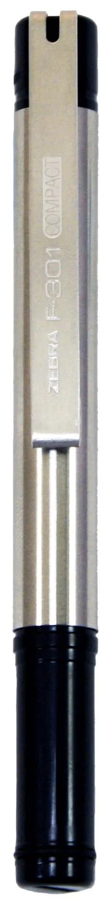 Zebra Pen F-301 Compact Ballpoint Pen Stainless Steel Fine Point 0.7mm Black | Easy-Glide Ink thumbnail 2