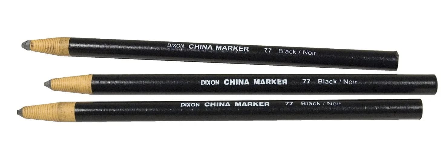 MARSHALLTOWN Dixon China Marker Black 12 Count (Pack of 1) | Marks Glass, Plastic, Film & Smooth Surfaces thumbnail 3