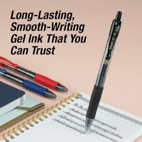 PILOT G2 Premium Retractable Gel Pens, 0.38mm Ultra Fine Point, Black Ink, 12-Pack | Smooth Writing Instrument for Students & Professionals thumbnail 9
