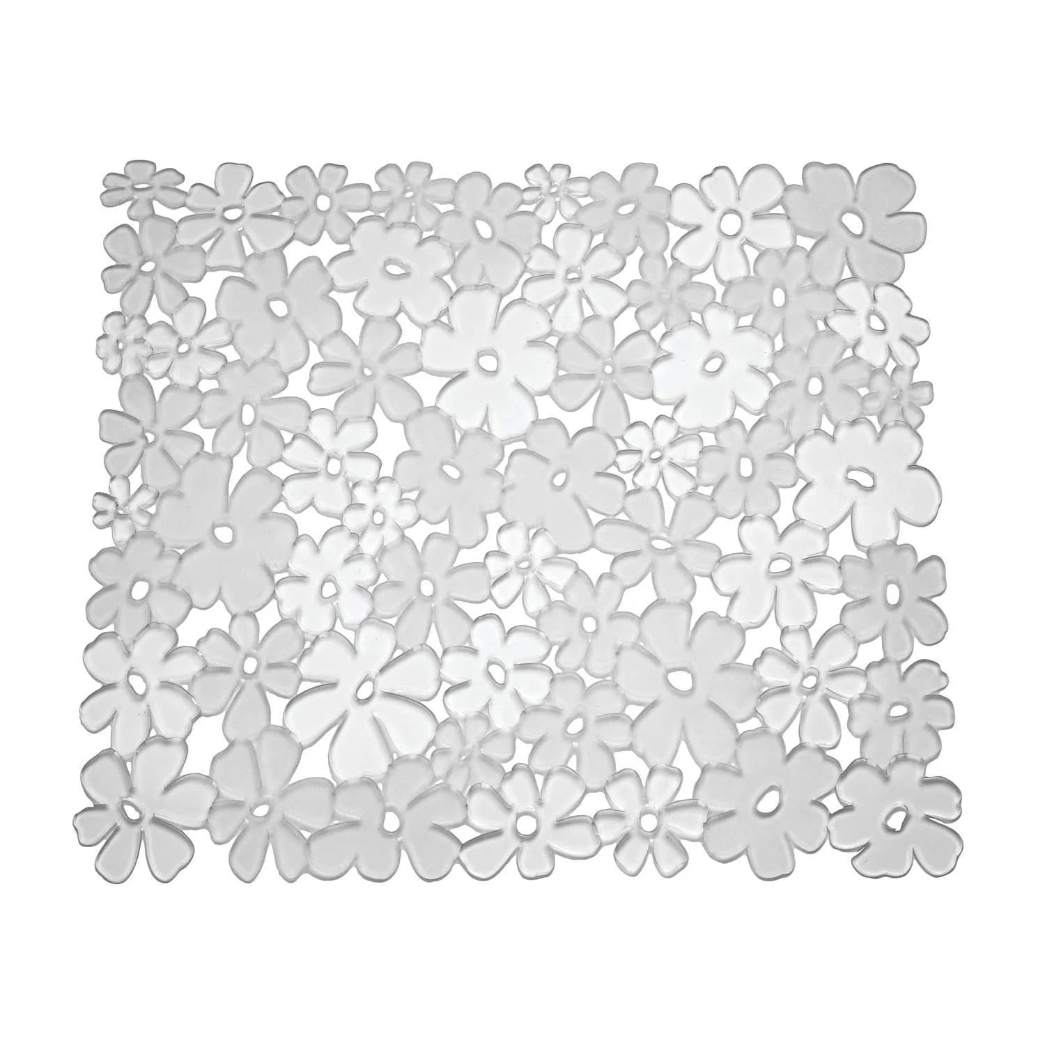 iDesign Blumz Sink Protector Mat Clear | 28cm x 30cm (11" x 12") - main product image