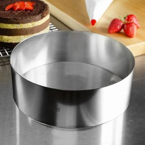 Fat Daddio's SSRD-9030 Stainless Steel Round Cake & Pastry Ring, 9 x 3 inch | Professional Baking Tool thumbnail 2