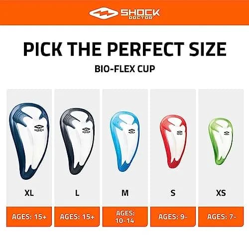 Shock Doctor BioFlex Athletic Cup Medium Blue | High-Impact Protection for Sports thumbnail 5