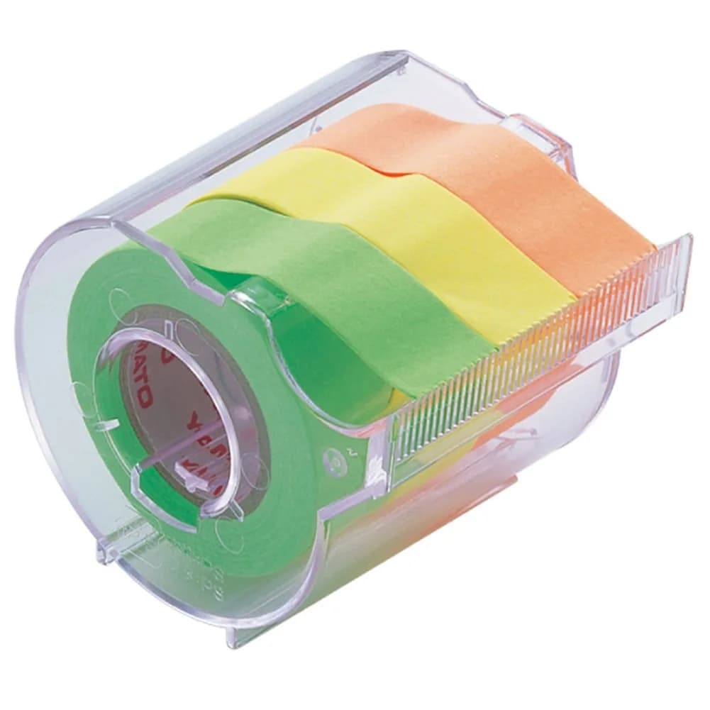 ヤマト Memoc Roll Tape 50mm x 10m Yellow Squared | Grid Tape for Organized Notes — Green Yellow Orange Plain / 15 mm