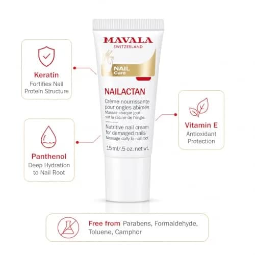 MAVALA Nailactan Nutritive Nail Cream 15ml (0.5 Fl Oz) | Restorative Treatment for Damaged Nails thumbnail 5