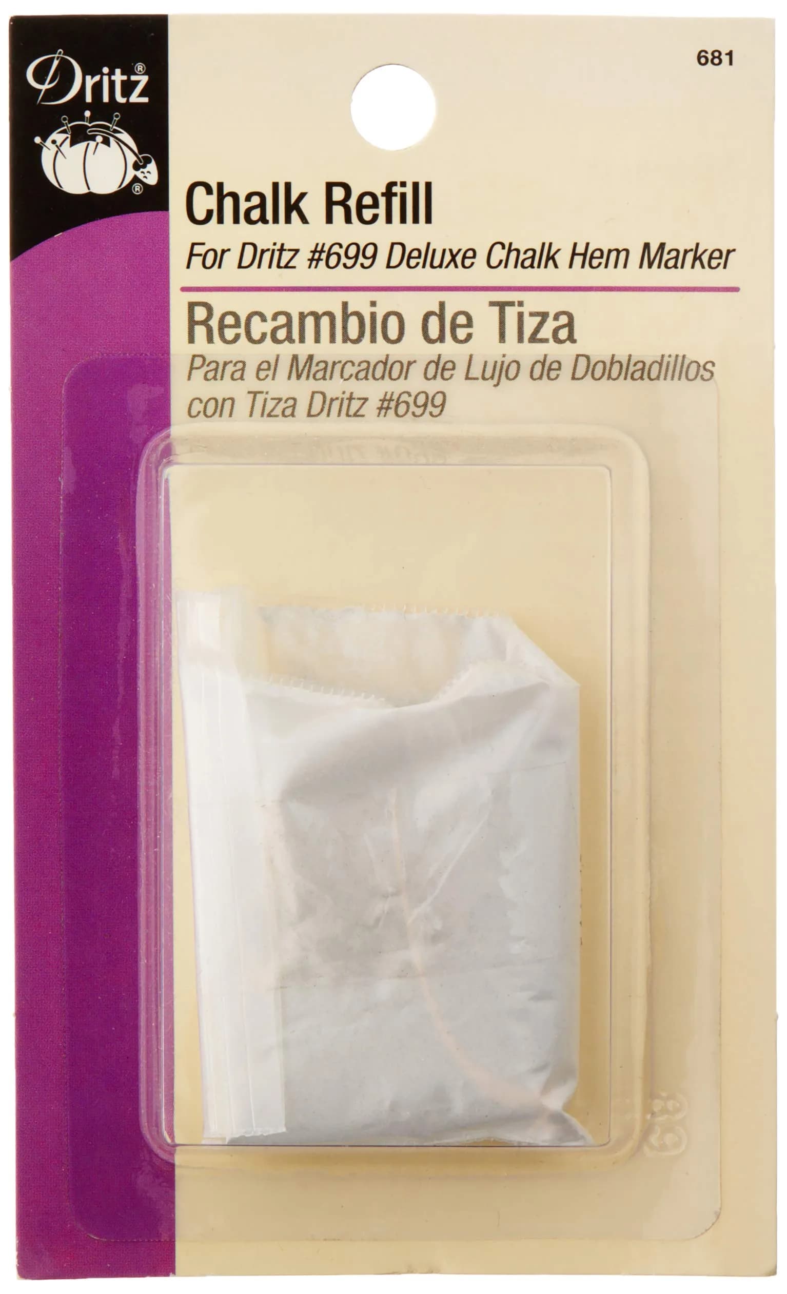 Dritz White Chalk Refill for Deluxe Chalk Hem Marker | 1 Count (Pack of 1)