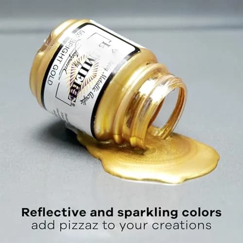 Jacquard Lumiere Metallic Fabric Paint, Metallic Bronze, 66ml (2.25 Fl Oz) | Opaque Acrylic for Fabric, Leather, Wood, Canvas thumbnail 3