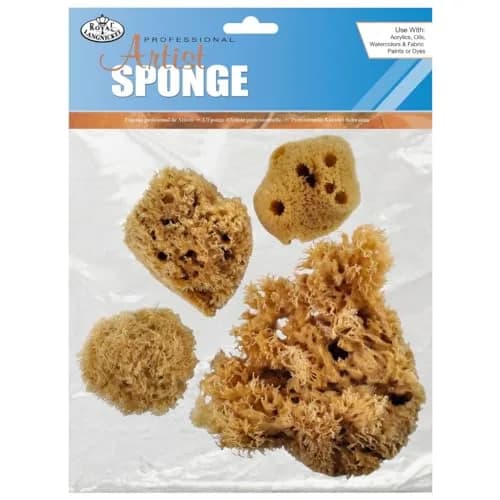 Royal & Langnickel Sea Silk Sponges Pack of 4 | Natural Decorative Painting Tool thumbnail 1