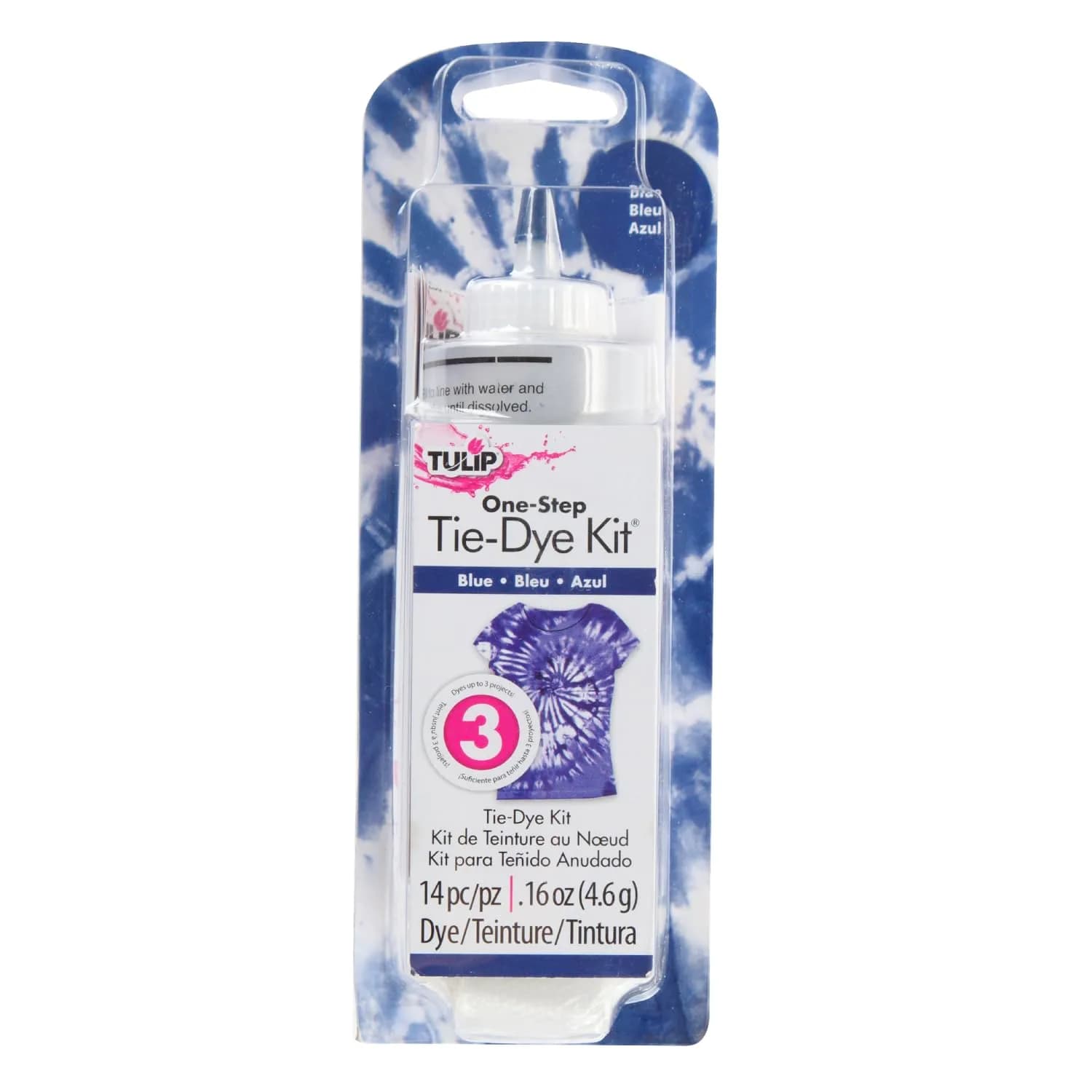 TULIP One-Step Tie-Dye Kit, Vibrant Colors for Fabric 4 fl oz | Easy Cold Water Dye, No Soda Ash Needed — Blue