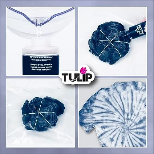 Tulip One-Step Tie-Dye Kit Vibrant Colors for Fabric 4 fl oz (118ml) Blue | Easy-Use Liquid Dye for Cotton, Wool, Rayon, Silk thumbnail 2