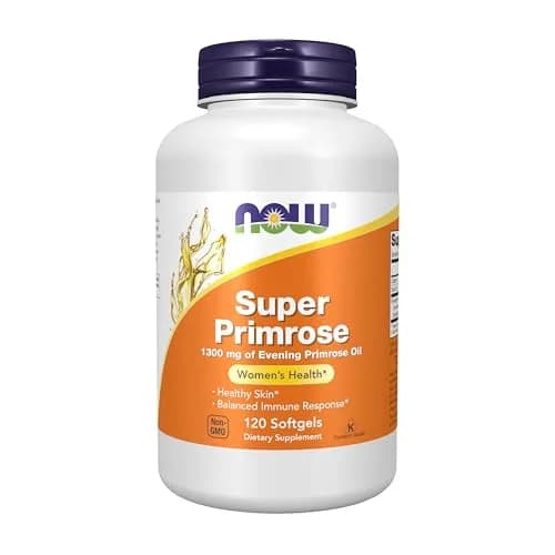 NOW Foods Super Primrose 1300 mg Softgels (120 Count) | GLA for Women's Health & Skin Barrier Support thumbnail 1