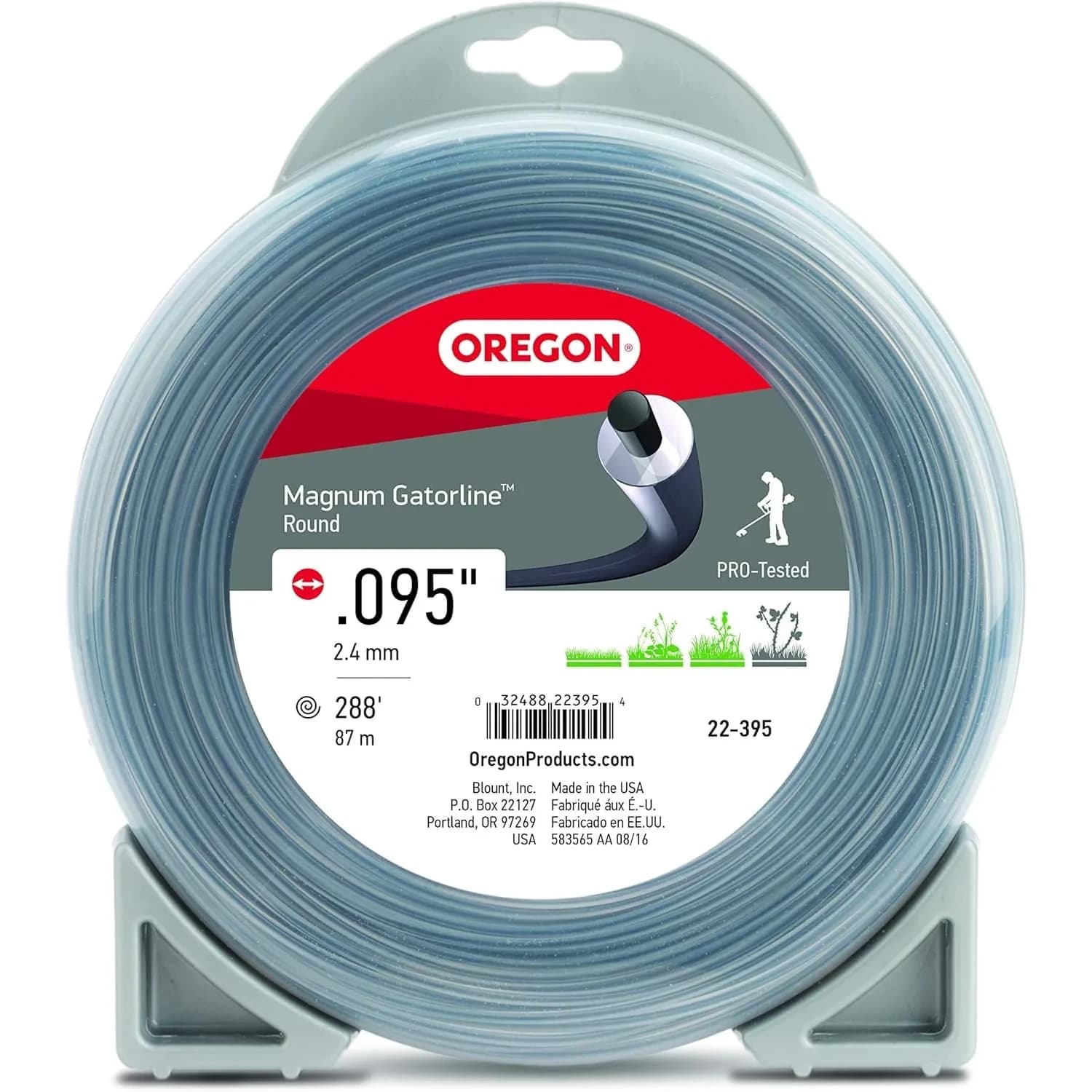 Oregon Magnum Gatorline 095 Trimmer Line 2.4mm (0.095") x 288-Foot | Professional Grade Square Profile - main product image