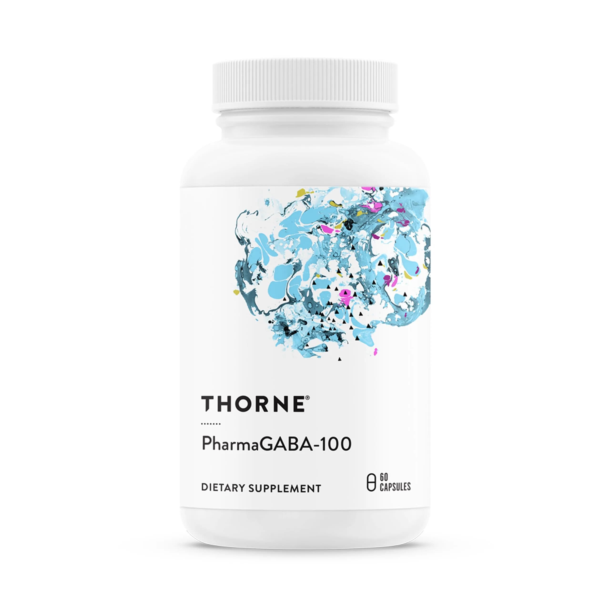 THORNE PharmaGABA-100 Gamma-Aminobutyric Acid (GABA) 100 mg Capsules | Supports Relaxation, Mental Focus & Restful Sleep, NSF Certified — Capsule