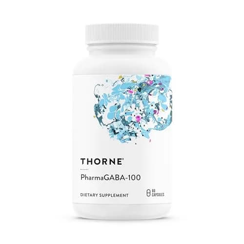 THORNE PharmaGABA-100 Gamma-Aminobutyric Acid (GABA) 100 mg Capsules | Supports Relaxation, Mental Focus & Restful Sleep, NSF Certified thumbnail 1