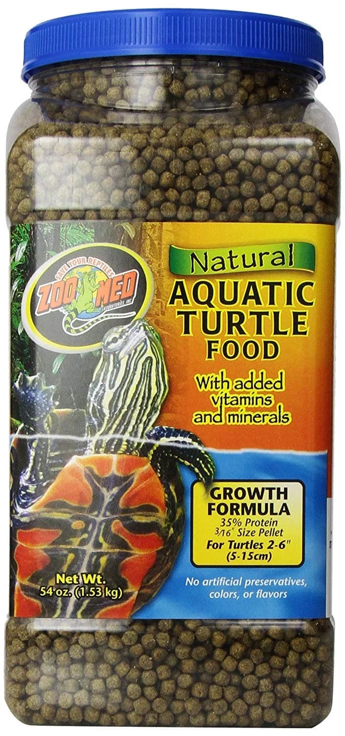 Zoo Med Aquatic Turtle Food Growth Formula 1.53 kg (54 oz) | Scientifically Formulated for Young Turtles — 3.38 Pound
